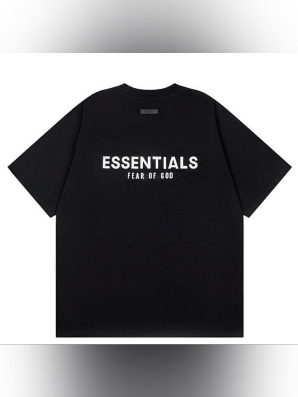 Fear of God ESSENTIALS Black Crewneck Sweatshirt with Logo